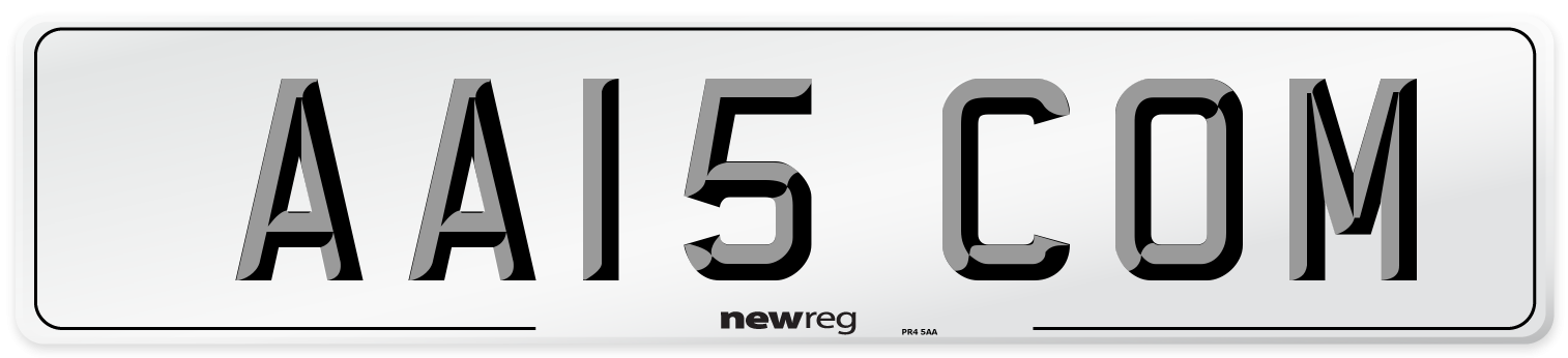AA15 COM Number Plate from New Reg